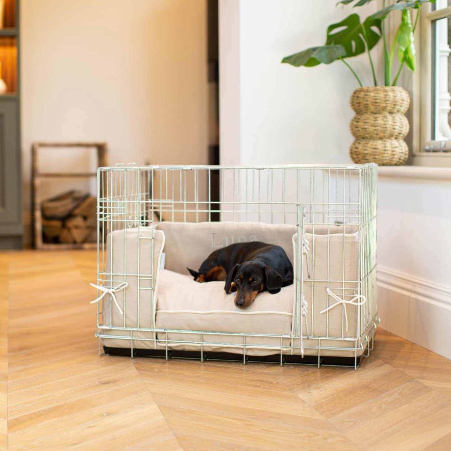 Dog Crate Bumper in Savanna Oatmeal by Lords & Labradors