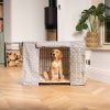 Dog Crate Cover in Grey Spot by Lords & Labradors