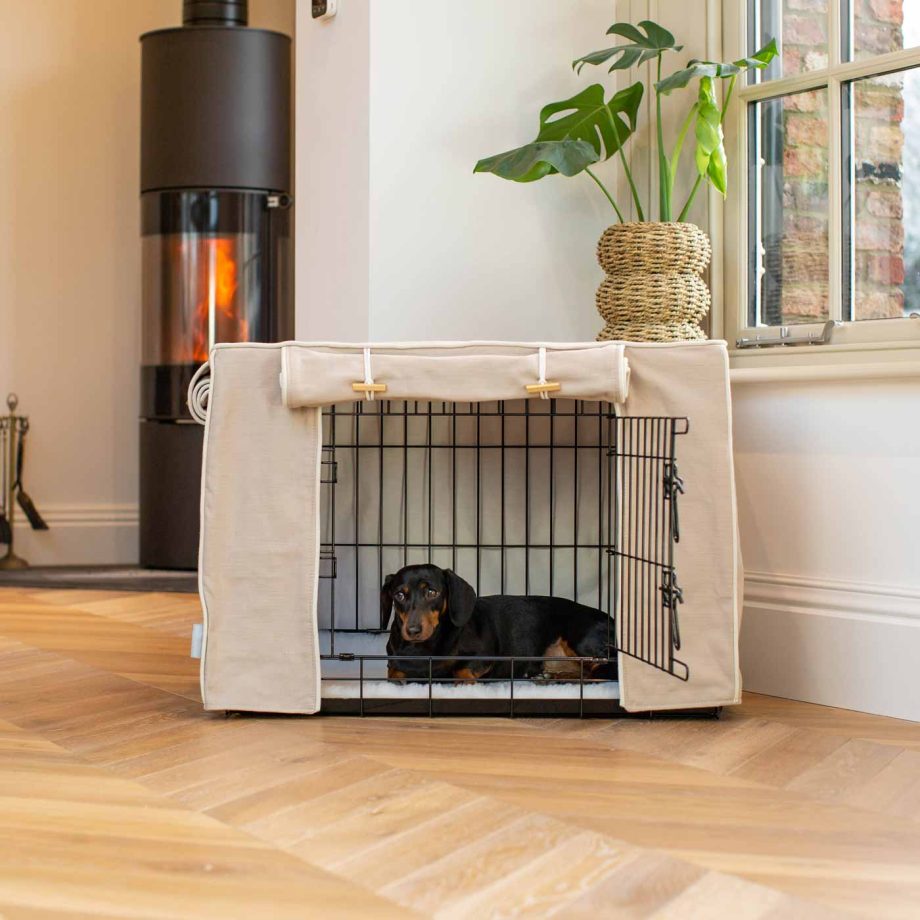 Dog Crate Cover In Savanna Oatmeal by Lords & Labradors