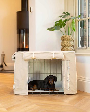 Dog Crate Cover In Savanna Oatmeal by Lords & Labradors