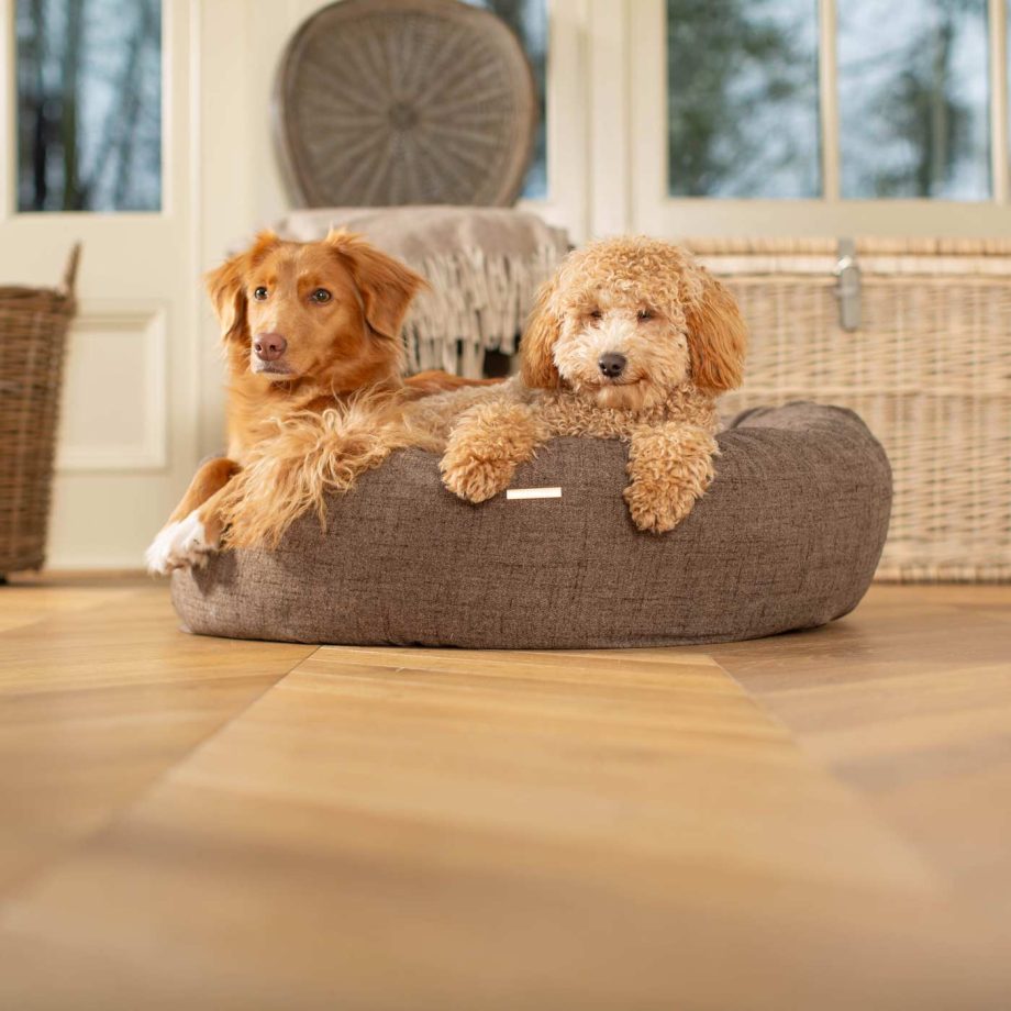 Donut Bed With Removable Covers in Inchmurrin Umber by Lords & Labradors