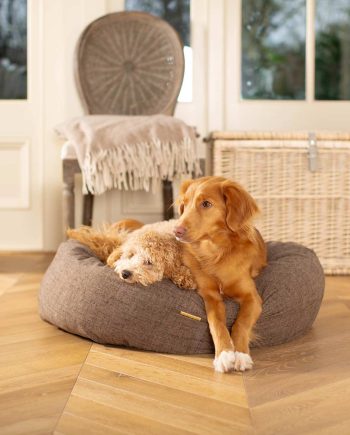 Donut Bed With Removable Covers in Inchmurrin Umber by Lords & Labradors