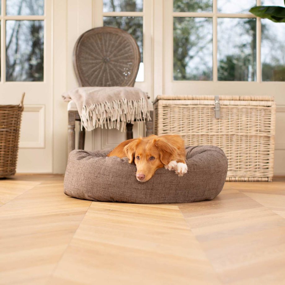 Donut Bed With Removable Covers in Inchmurrin Umber by Lords & Labradors