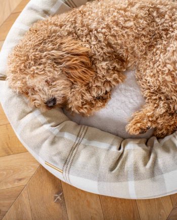 Donut Bed With Removable Covers in Balmoral Natural Tweed by Lords & Labradors
