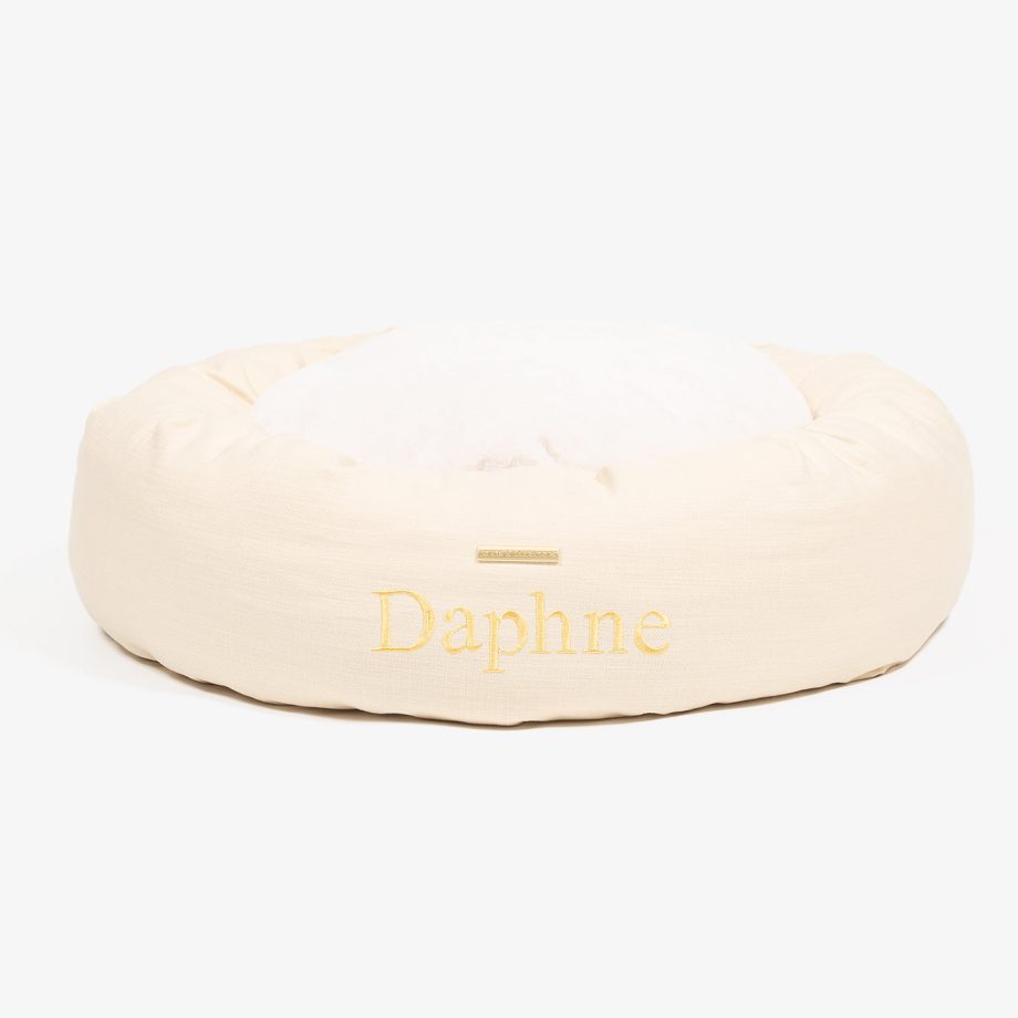 Donut Bed With Removable Covers in Savanna Bone by Lords & Labradors