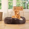 Calming Anti-Anxiety Donut Bed With Removable Covers in Dusk Faux Fur by Lords & Labradors
