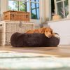 Calming Anti-Anxiety Donut Bed With Removable Covers in Dusk Faux Fur by Lords & Labradors