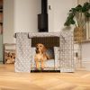 Dog Crate Set in Grey Spot by Lords & Labradors