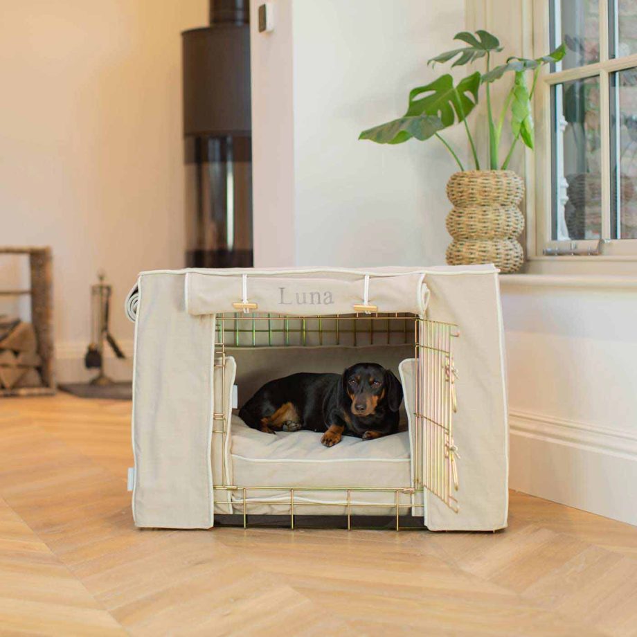 Dog Crate Set in Savanna Oatmeal by Lords & Labradors