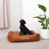 Box Bed With Removable Covers in Rhino Tough Ember Faux Leather by Lords & Labradors