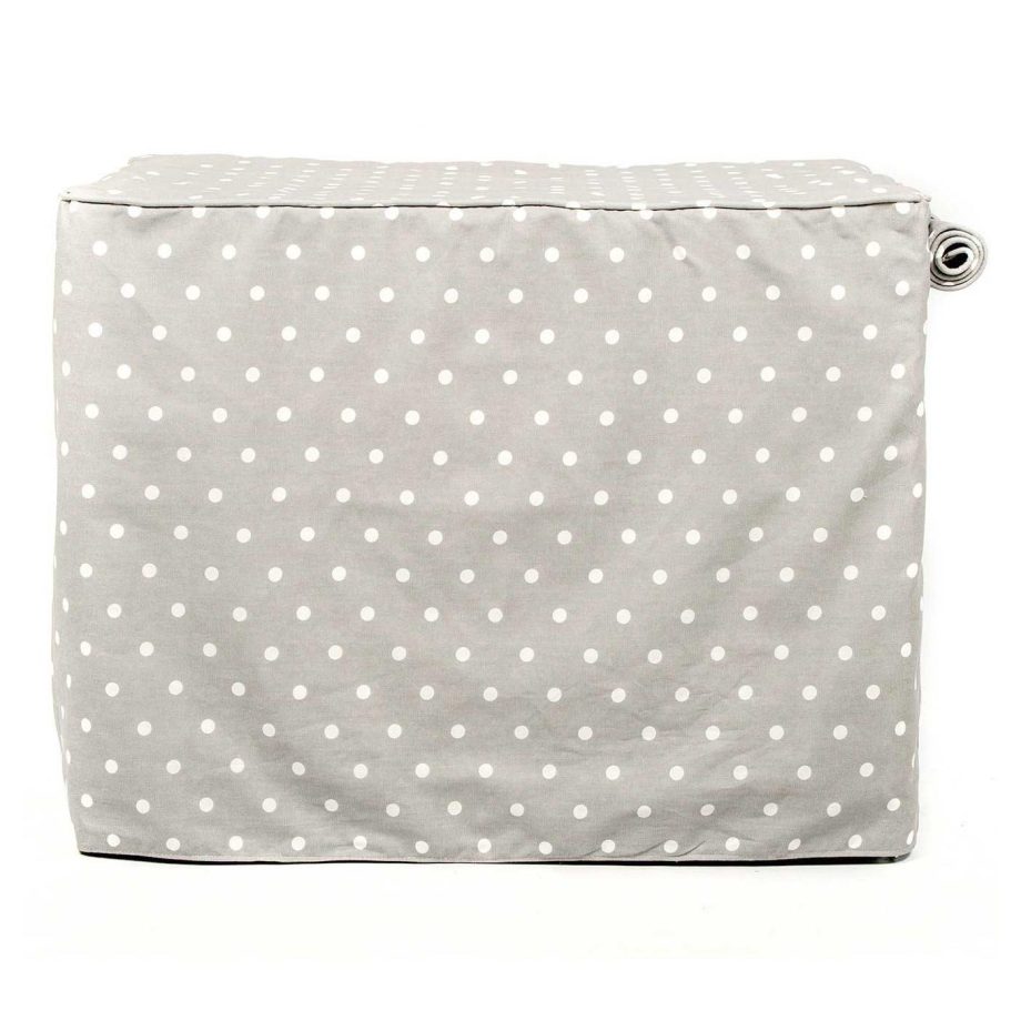 Dog Crate Cover in Grey Spot by Lords & Labradors