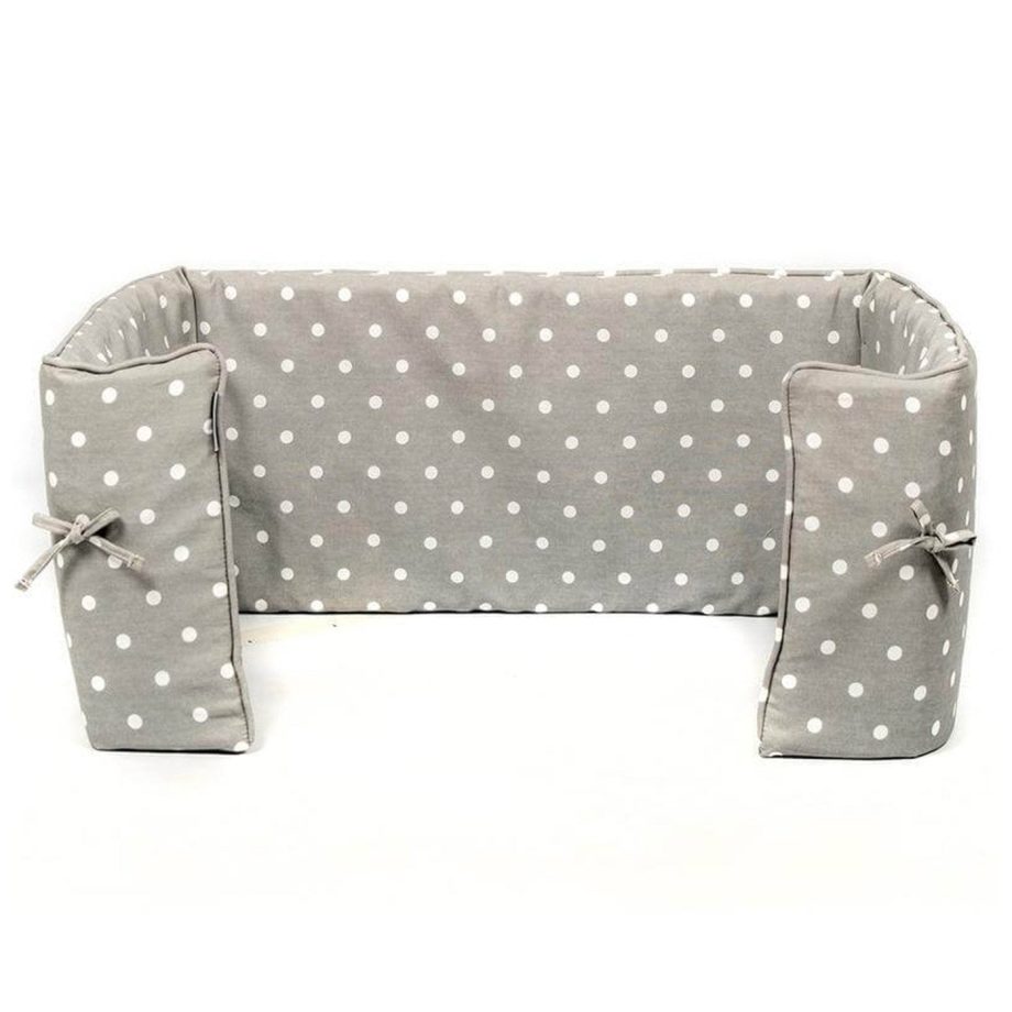 Dog Crate Bumper in Grey Spot by Lords & Labradors