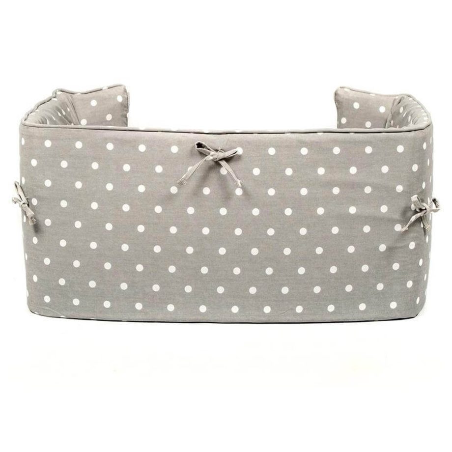 Dog Crate Bumper in Grey Spot by Lords & Labradors