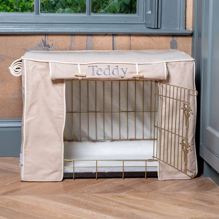 Dog Crate Cover In Savanna Oatmeal by Lords & Labradors