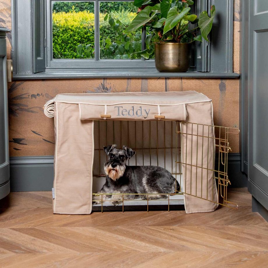 Dog Crate Cover In Savanna Oatmeal by Lords & Labradors